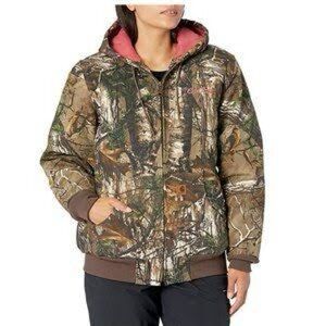Carhartt Women's Camo Utility Jacket with Pink Lining